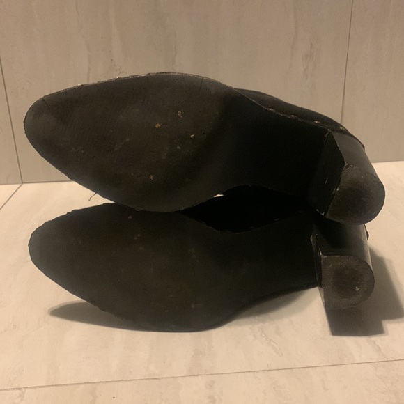 JustFab Maryanne Women's Black Faux Suede Heeled Ankle Boots Size 10 - Picture 5 of 12